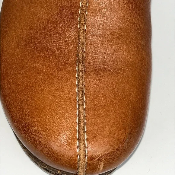 Pikolinos Clog Shoes Size EUR 40 US 9-9.5 Tan Granada Leather Fleece-Lined Fall - Picture 10 of 13